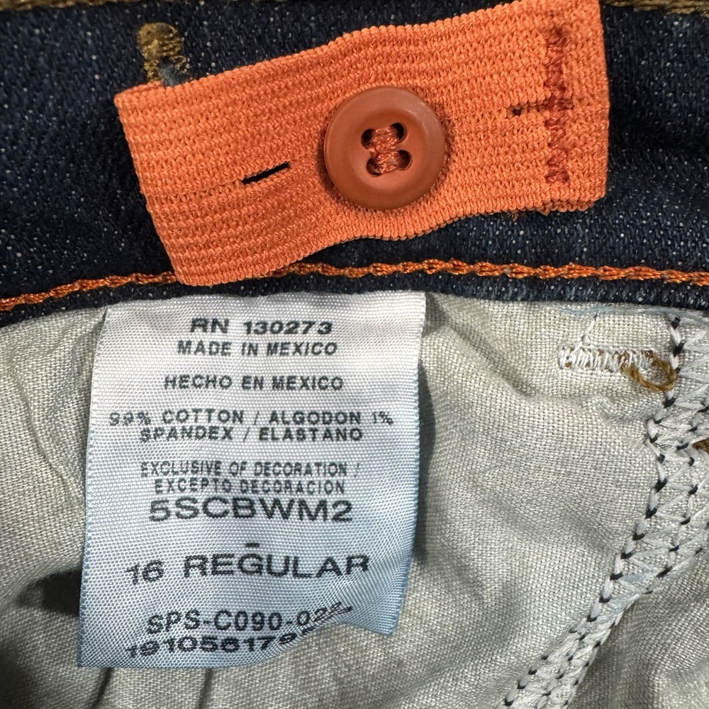 NWT Wrangler Jeans Youth Boys 16 Regular Straight Blue Comfort Flex Adjustable - Picture 3 of 16